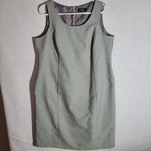 VTG Giorgio Sant Angelo Dress Sleevless Lined 18W Grey - Picture 1 of 16